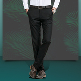 夏季男士西裤商务休闲正装裤西装西服裤青年修身型黑色长裤子薄款