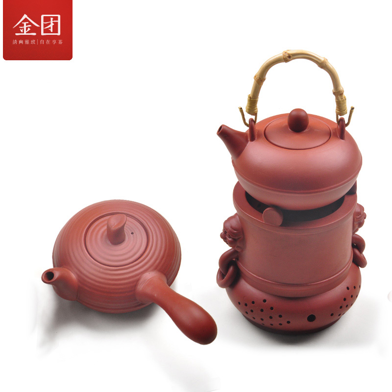 金团茶具功夫茶具配件紫砂提梁壶煮茶器泡茶壶酒精茶炉陶然炉1180