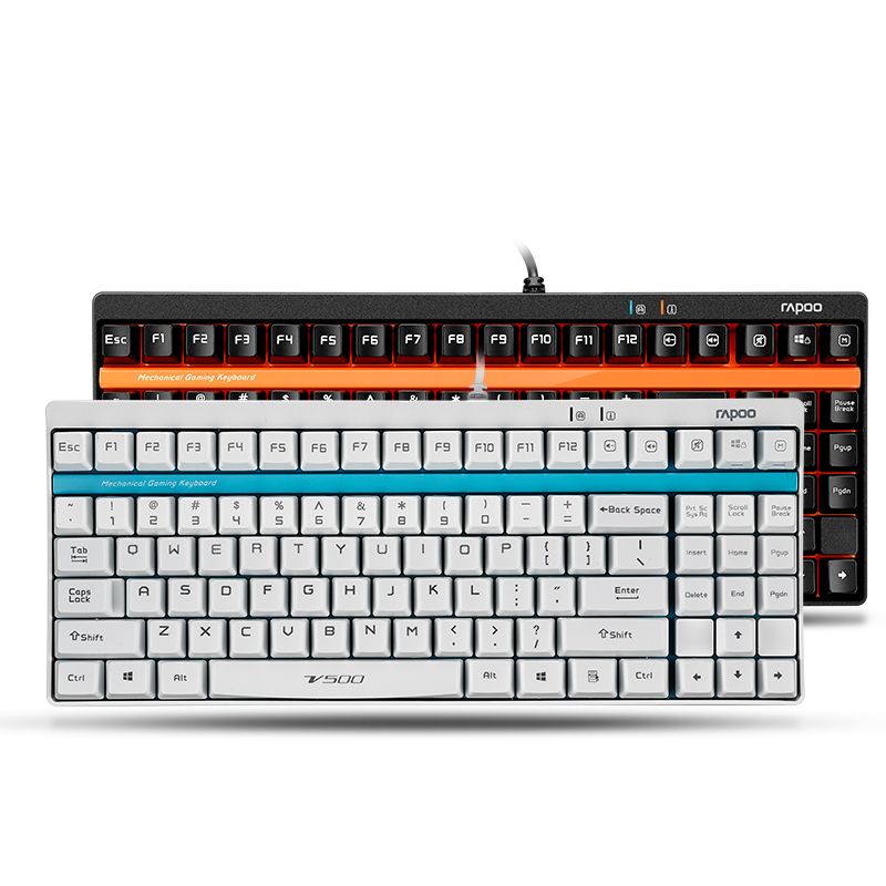 热销雷柏v500机械游戏键盘黑轴青轴游戏键盘lol cf竞技办公包