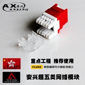RJ45模块 机房专用 真正镀金达标过测试 网络模块 安兴超五类模块