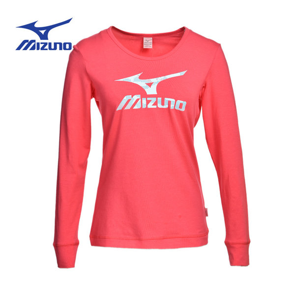 Mizuno/美津浓 春季春色圆领女子长袖T恤 运动休闲T恤K2CA6213