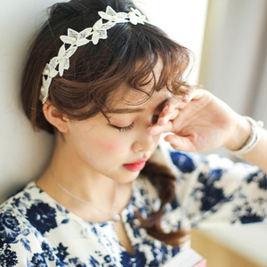 蕾丝珍珠刺绣发带