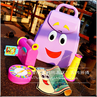 书包bag朵拉音乐背包玩具 费雪爱探险的朵拉书包backpack背包dora"s
