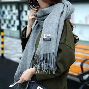 百搭纯色围巾披肩