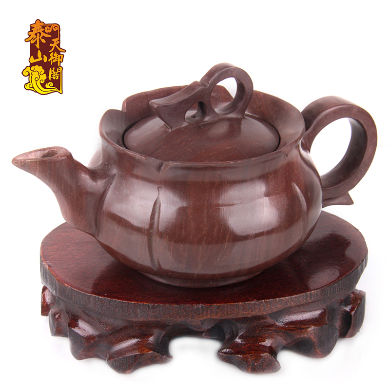 天御阁纯天然木鱼石茶具过滤功夫茶杯正品养生保健银雪飞茶壶套装