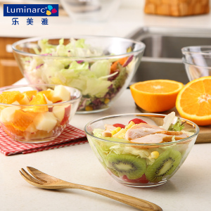 乐美雅玻璃盆加厚沙拉碗