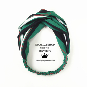 复古雪纺印花松紧发箍