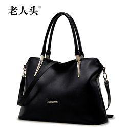 老人头女包 2016新款斜挎包欧美时尚真皮女士