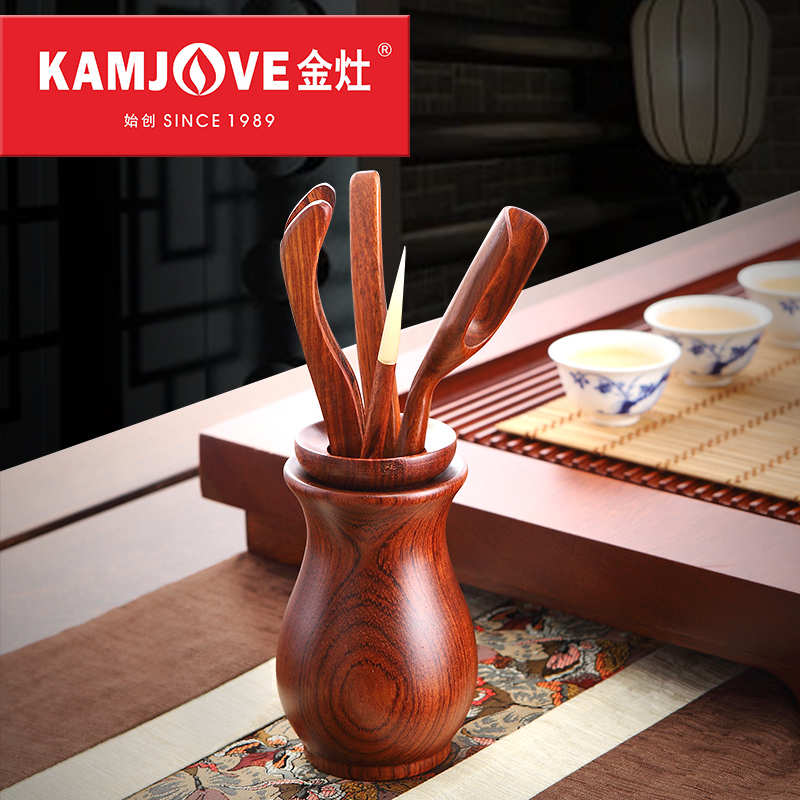KAMJOVE/金灶 花梨木茶道六君子套装 茶道茶夹杯夹 功夫茶具配件