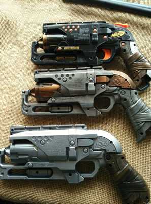 nerf僵尸牛涂装朋克金属风格做旧喷涂模型电影道具cos扮演包邮