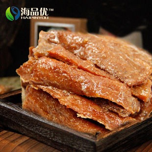 海品优 深海骨酥带鱼片即食熏鱼干 海鲜零食五香酥鱼下酒菜打