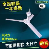 70微风吊扇静音中型小吊扇定时大风力大尺寸强风型700mm 中联FD10