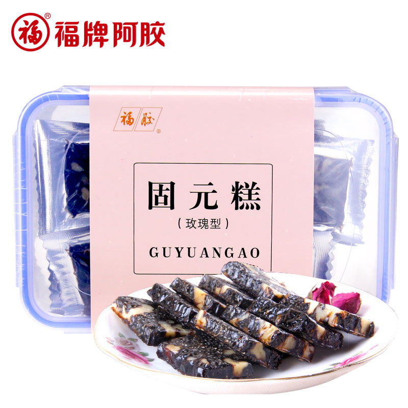 福牌阿胶 阿胶糕500g福胶玫瑰阿胶固元糕即食阿胶膏山东阿固元膏