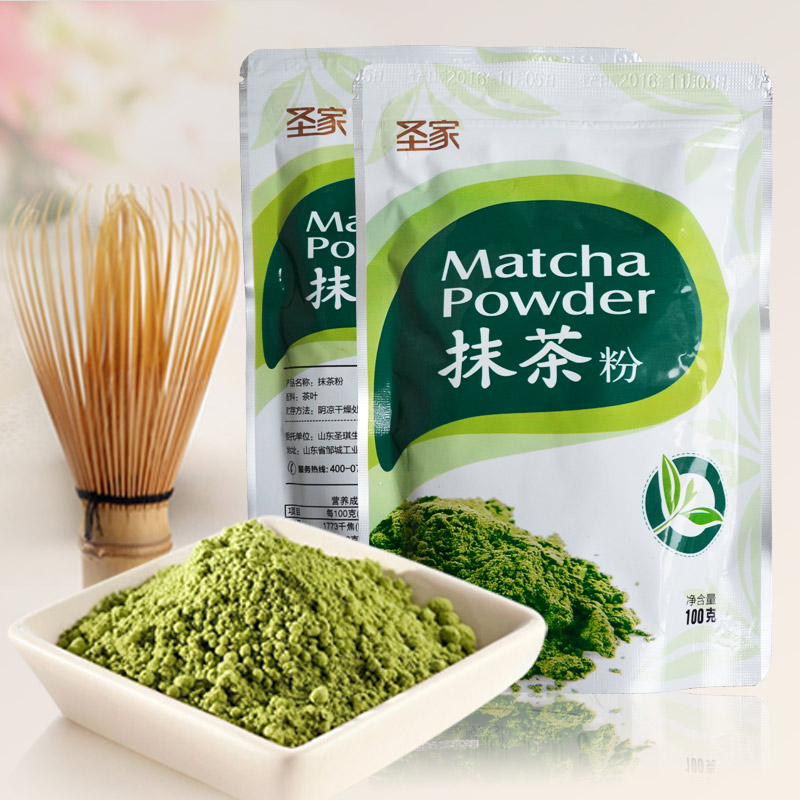 圣家 食用抹茶粉 奶茶冲饮 日式 绿茶粉 烘焙蛋糕材料 100g