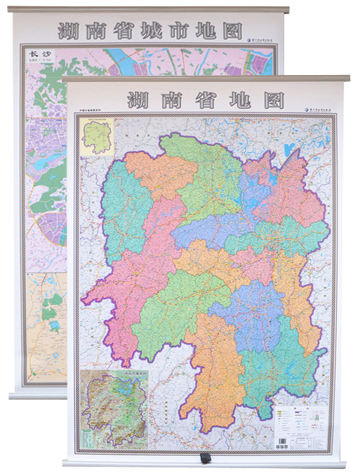 湖南省地图挂图 宽1.2米 高1.