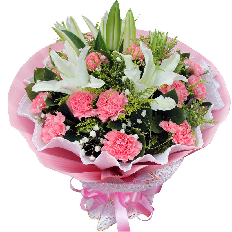 百合康乃馨玫瑰杭州同城鲜花成都北京鲜花南昌金华义乌天津鲜花店