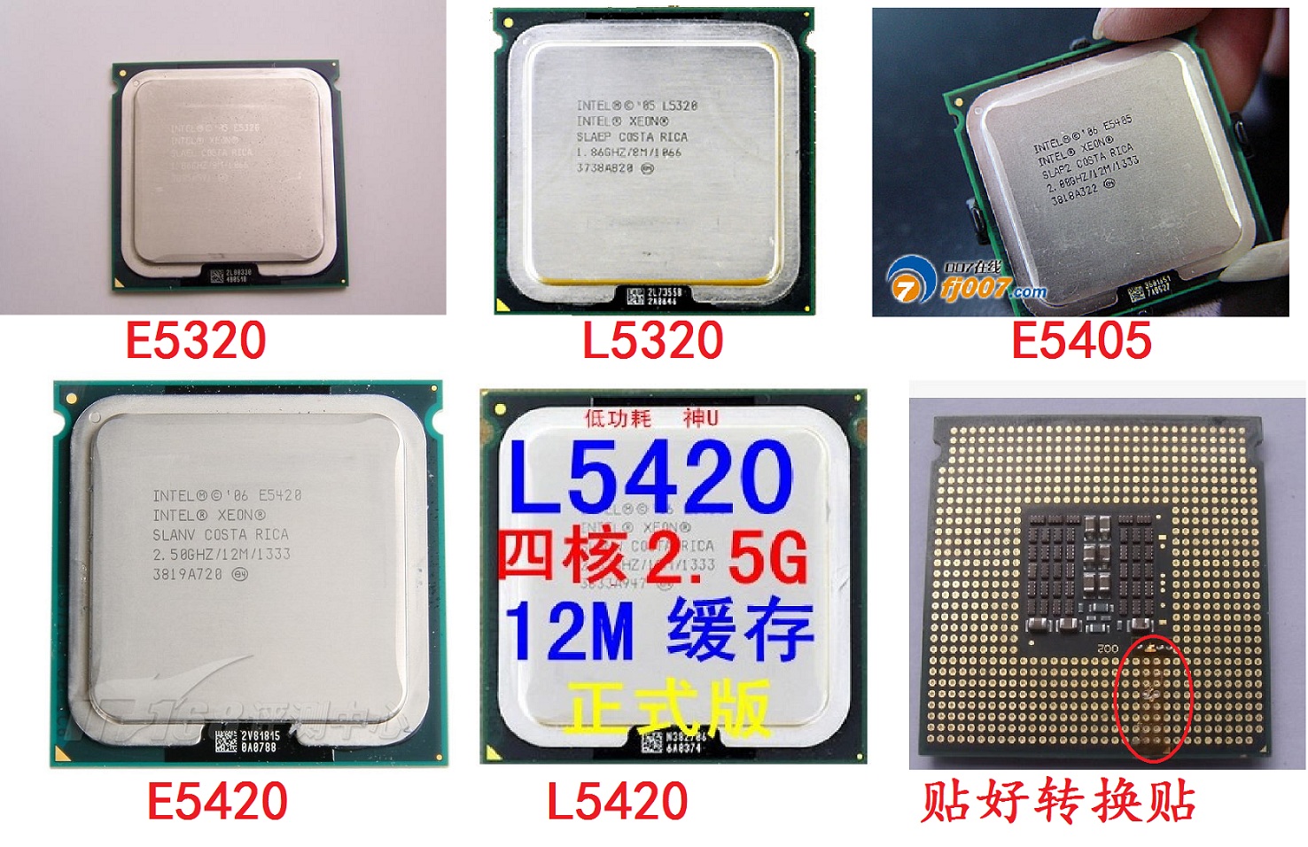 intel 771四核cpu l5420 5335 x5450 5430 5410 5405 5310 e5472