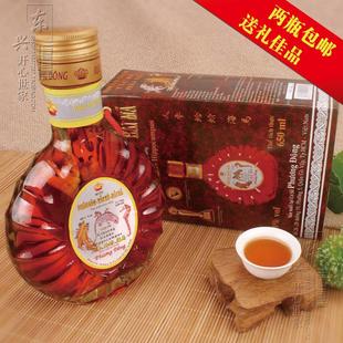 送礼佳品 越南进口人参蛤介海马酒650ml保健药酒礼盒装补肾益精血