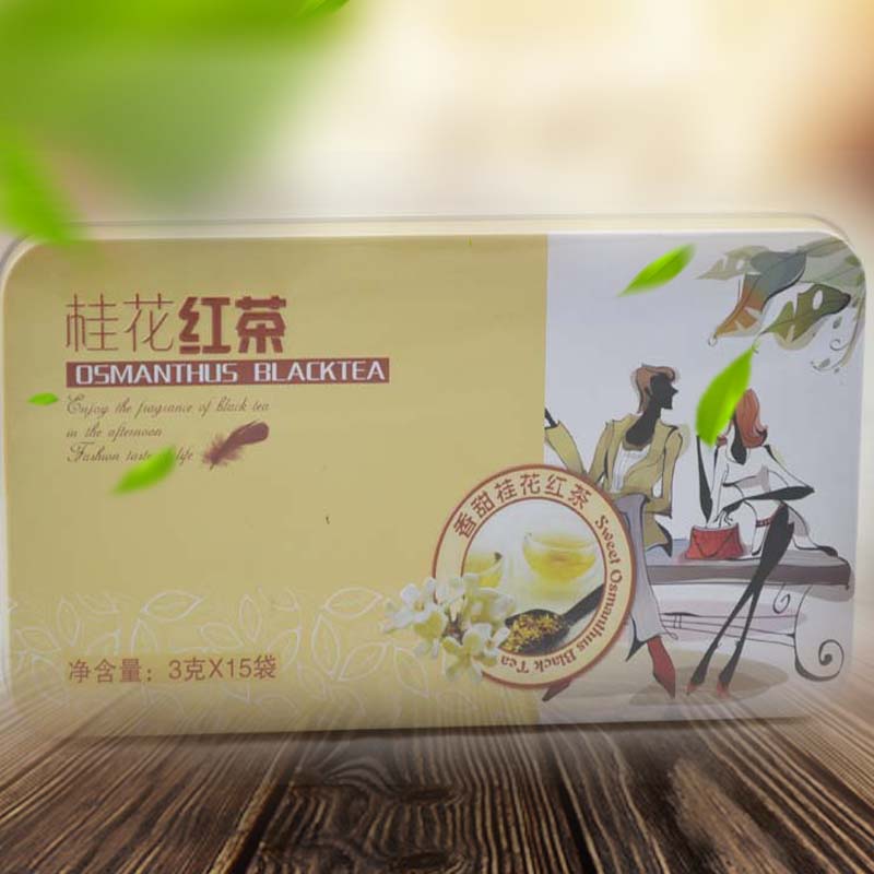 2016年新品四川名茶 正品川红宜宾红茶川红宜红桂花红茶小袋45g盒