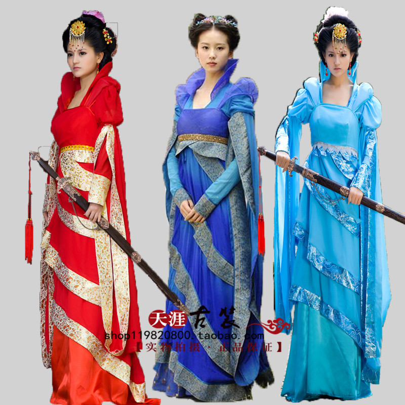 古装服装仙剑3之龙葵广袖流仙裙 仙女裙 宝剑公司年会元旦演出服