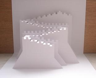 长城立体构成3d卡纸纸艺建筑模型纸雕教具折纸手工作业纸立体书