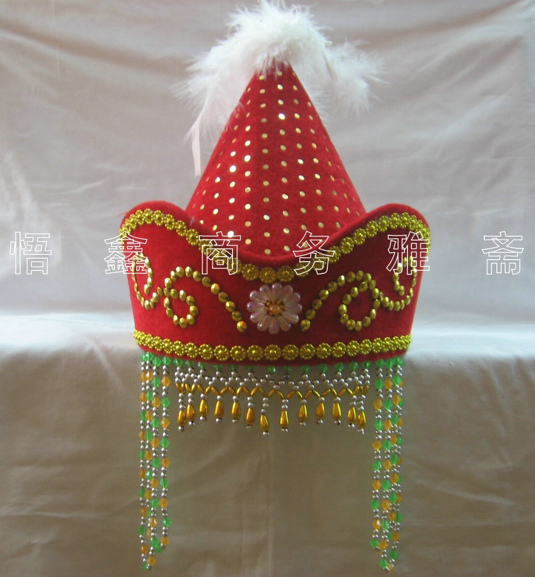 帽子 蒙古帽子 蒙古族尖顶帽子女帽蒙古袍子佩饰舞台帽子2个包邮