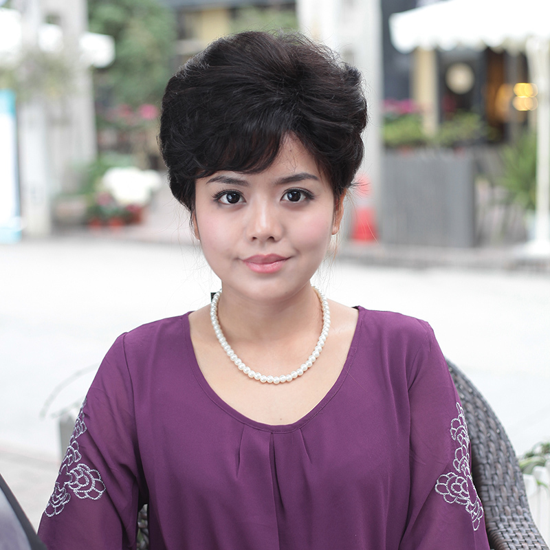 2016新款女式中老年短发型妈妈女士假发头套