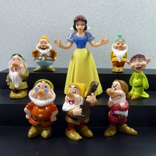 公仔 迪斯尼七个小矮人与白雪公主8款公仔摆件 动漫周边生日礼品 玩具