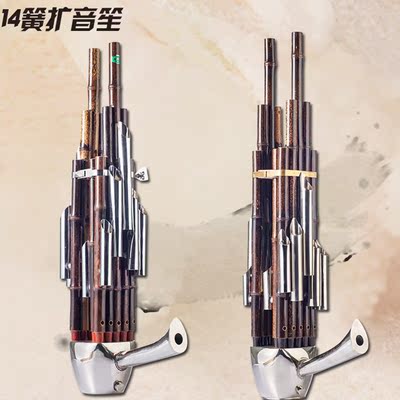 民族乐器 14簧方笙 天然红木笙角专业演奏 14簧扩音笙