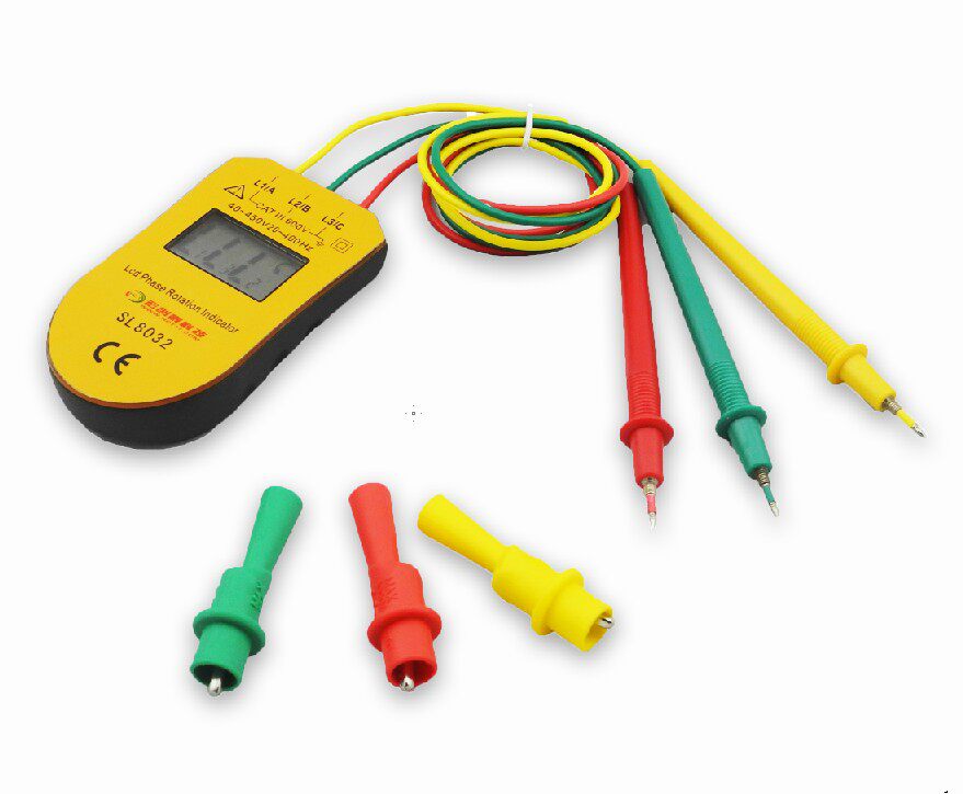 新款lcd数显相序表 三相交流电相位计 超vc850a相序表 相序测试仪