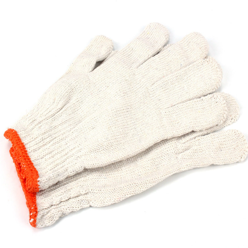 园艺工作劳动布手套白手套棉线纯棉纱手套劳保包邮60双耐磨