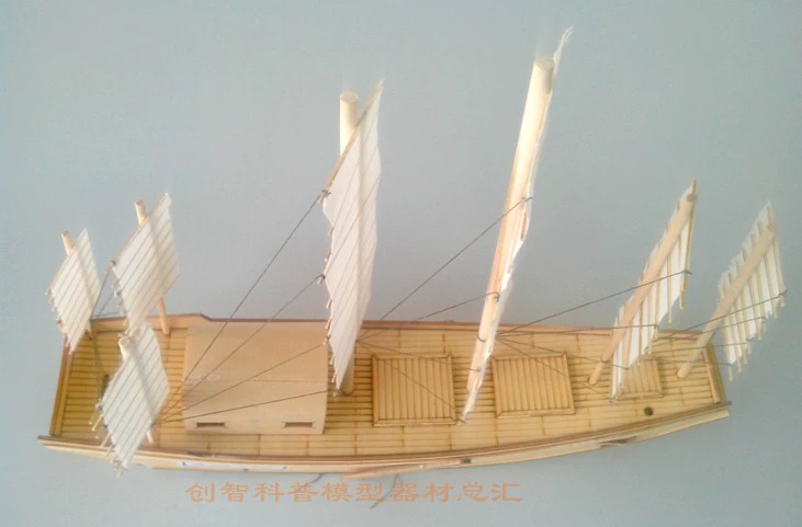 Red Ying mới Taihu bảy người hâm mộ phiên bản sưu tập thuyền buồm bằng gỗ lắp ráp mô hình thuyền cổ Trung Quốc tĩnh mô hình ô tô