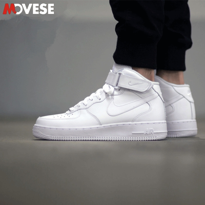 nike air force 1 mid 中幫純白空軍一號 366731-100 315123-111