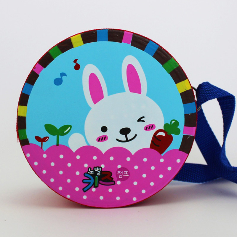 儿童木制音乐手敲鼓宝宝击打鼓婴儿手鼓小兔子敲打乐器益智玩具