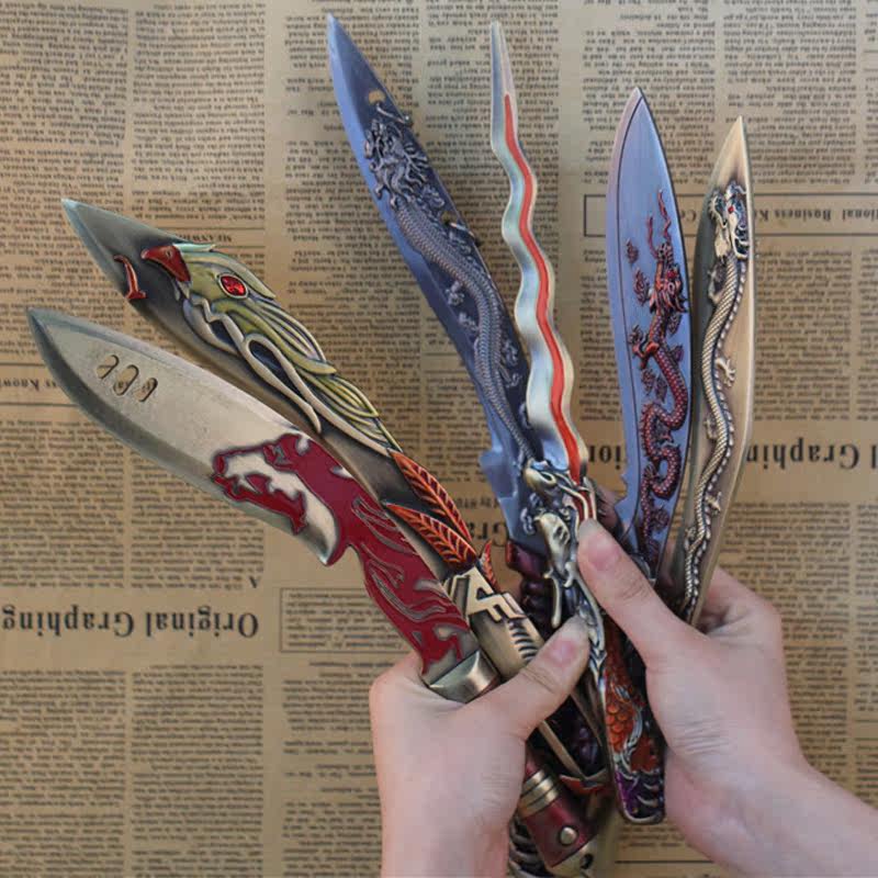 cf穿越火线尼泊尔屠龙剑马来剑游戏周边武器模型收藏观赏不可开刃