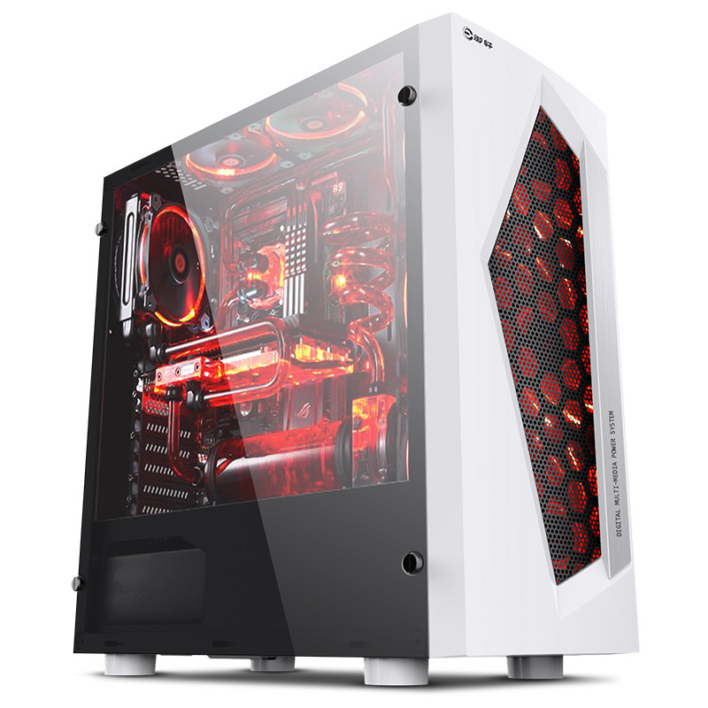 御轩 台式机电脑主机机箱 下置独立电源仓ubs3.