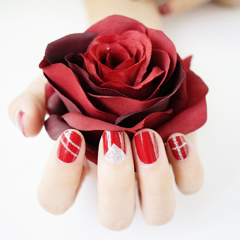 【花嫁系列】指甲油贴膜美甲贴纸可贴指甲油胶孕妇新娘敬酒礼旗袍