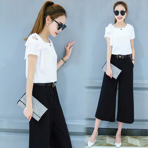 女阔腿裙裤套装