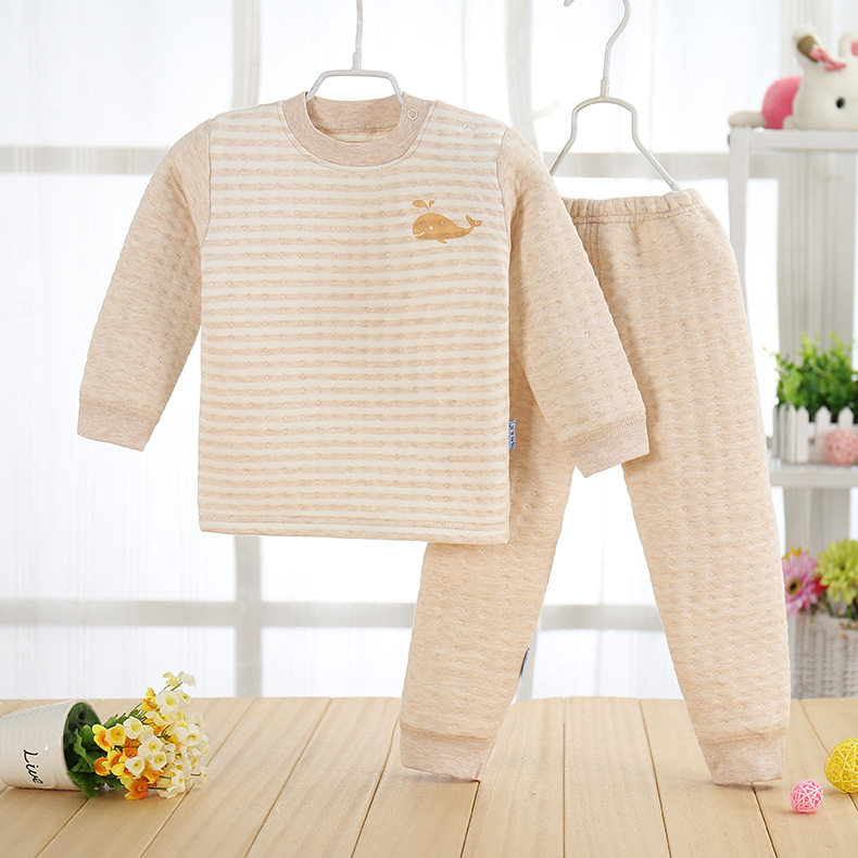 婴儿幼儿保暖套装1秋冬男3女宝宝内衣5岁儿童纯棉加厚6衣服12个月