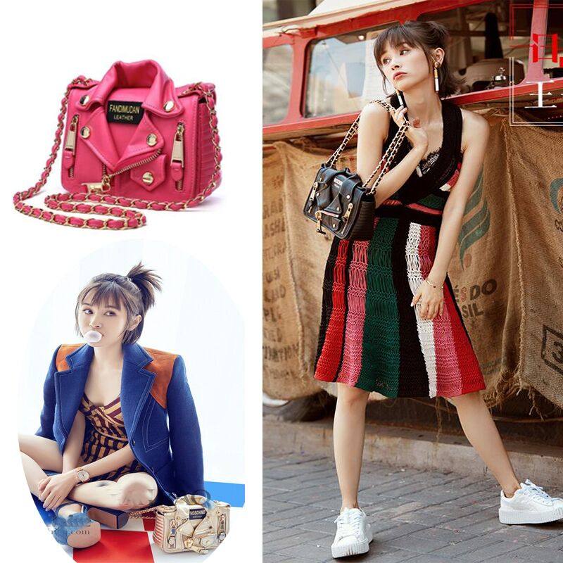 欢乐颂2曲筱绡王子文同款包关晓彤机车衣服包卡通印花