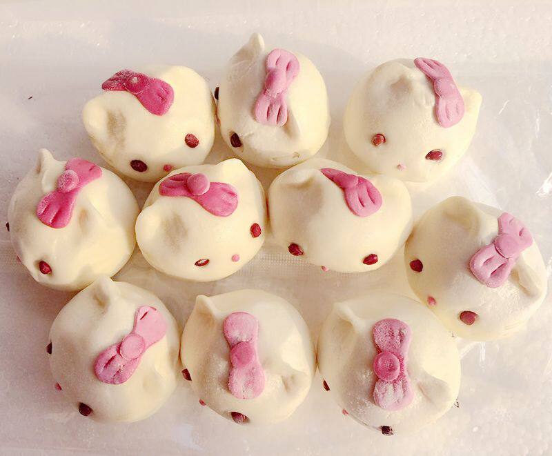 小猫咪 喵星人 kitty奶黄馅儿童卡通包子 速冻面点 可爱动物点心