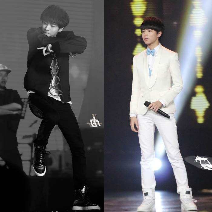 tf王源王俊凯tfboys宠爱同款男女生款纯白色长裤子演唱会衣服薄款