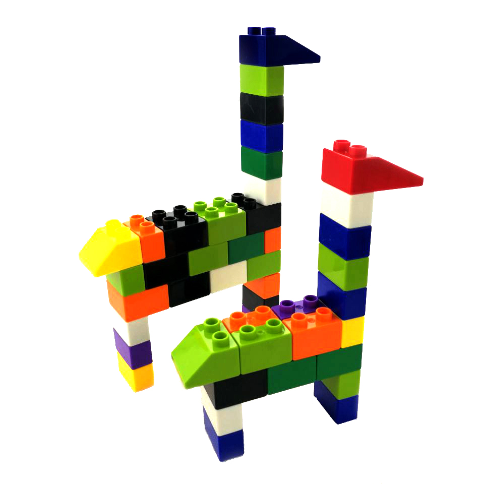 塑料大颗粒积木散装男女小孩益智拼装组装拼插儿童玩具3-6-7周岁