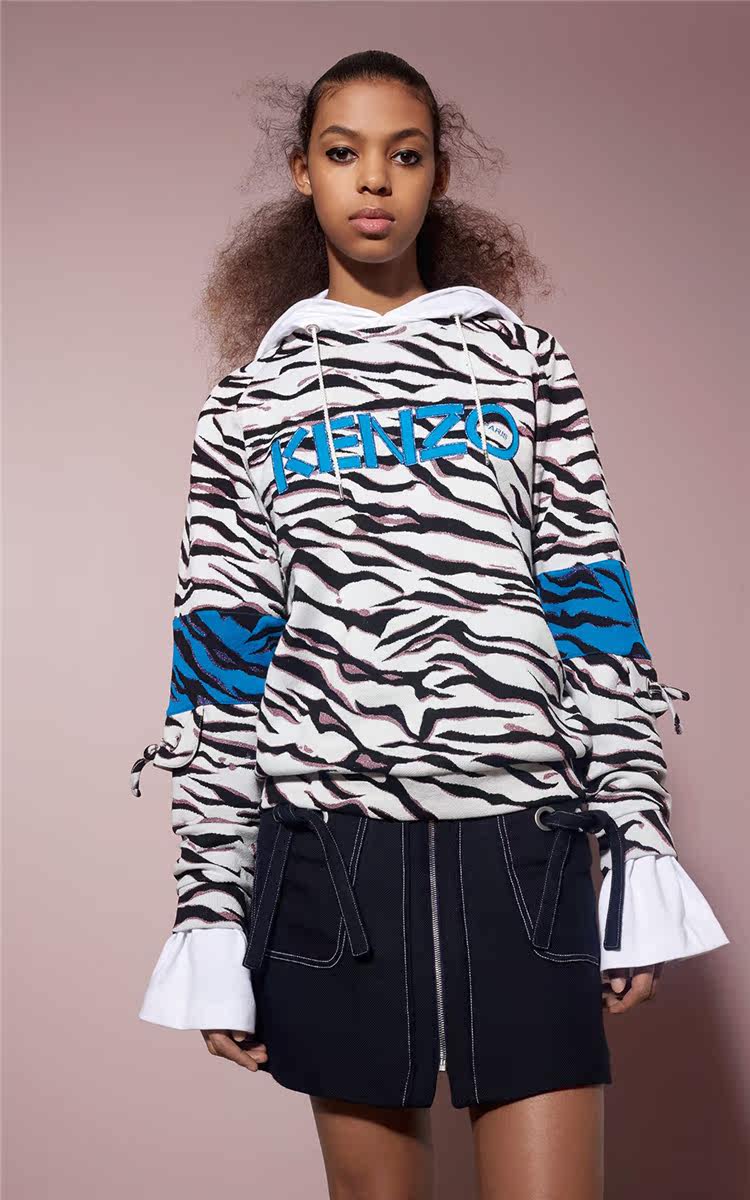 专柜代购kenzo/高田贤三2016新款女运动衫个性长袖虎纹套头衫