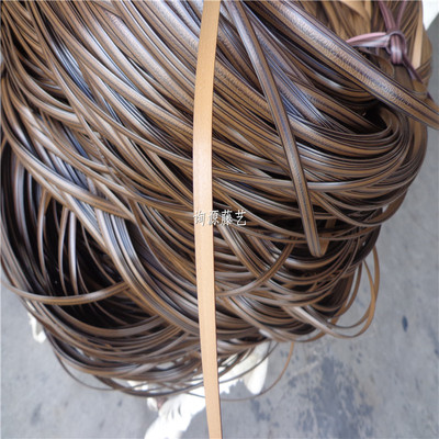 厂家定制编织藤椅沙发塑料藤条材料塑料藤编收纳筐材料pe藤条藤皮