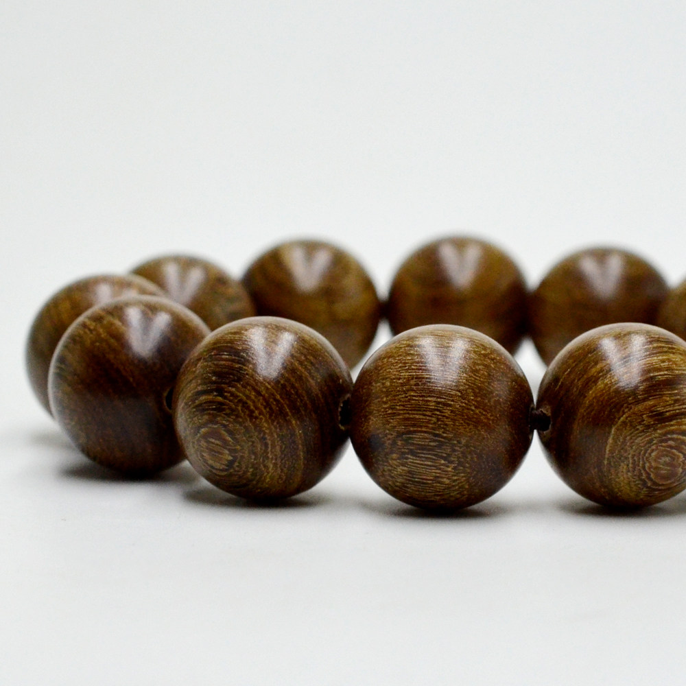 正品顺纹 金丝檀木 佛珠 手串 念珠 手链20 15 mm男女士
