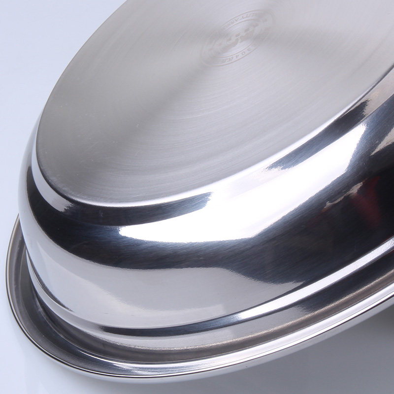 304不锈钢盘 家用酒店餐饮具 加厚盘子平盘圆盘菜盘鱼盘餐盘