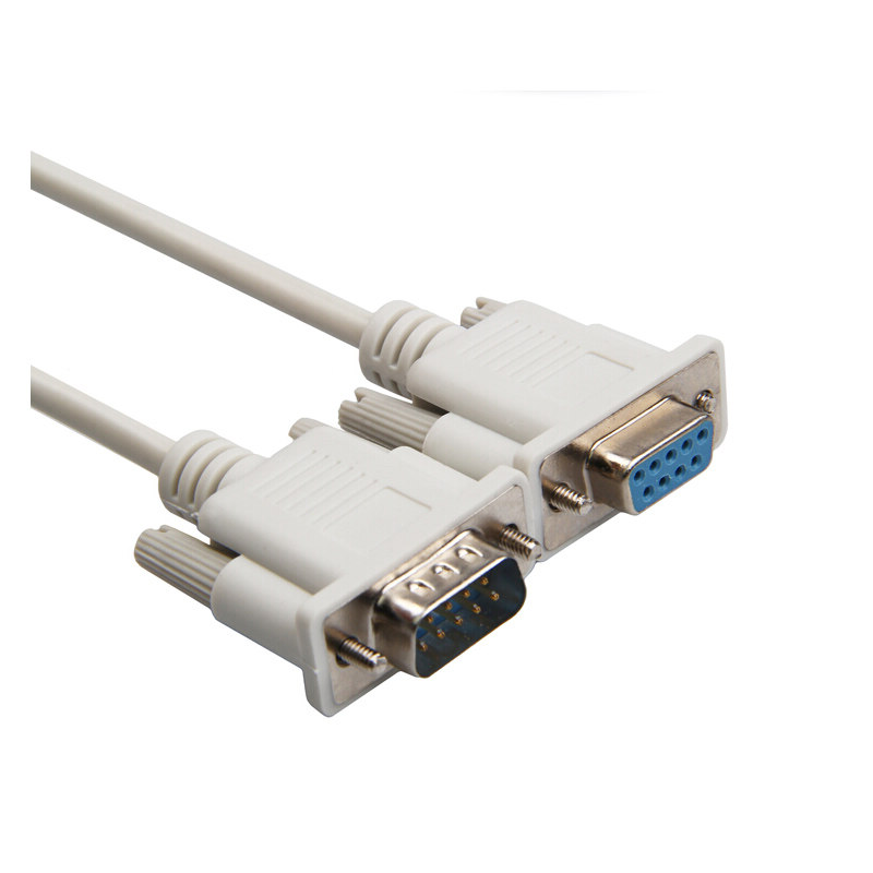 9针串口线 rs232线 com线 db9公对母 9针对孔直连 1.5米 3米