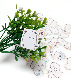 周边 自制微信表情手帐贴纸 line周边 野萌君 日记相册diy满包邮40枚