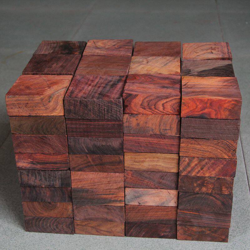 老挝大红酸枝木料雕刻料方块料 红木根料杯垫原料印章小料手镯料